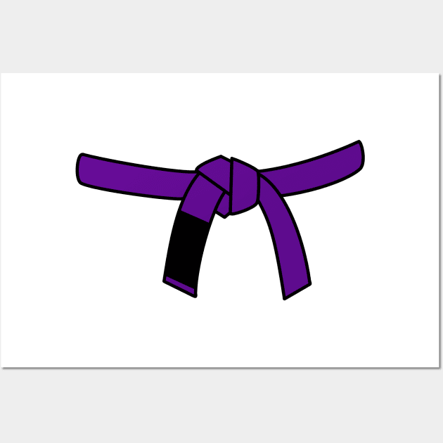 Brazilian Jiu Jitsu (BJJ) Purple Belt Wall Art by idlei